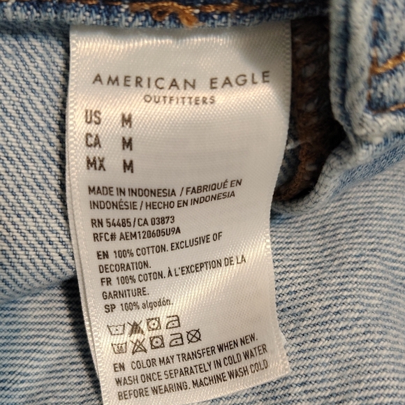 American Eagle Light Blue Denim Overalls - Picture 4 of 5